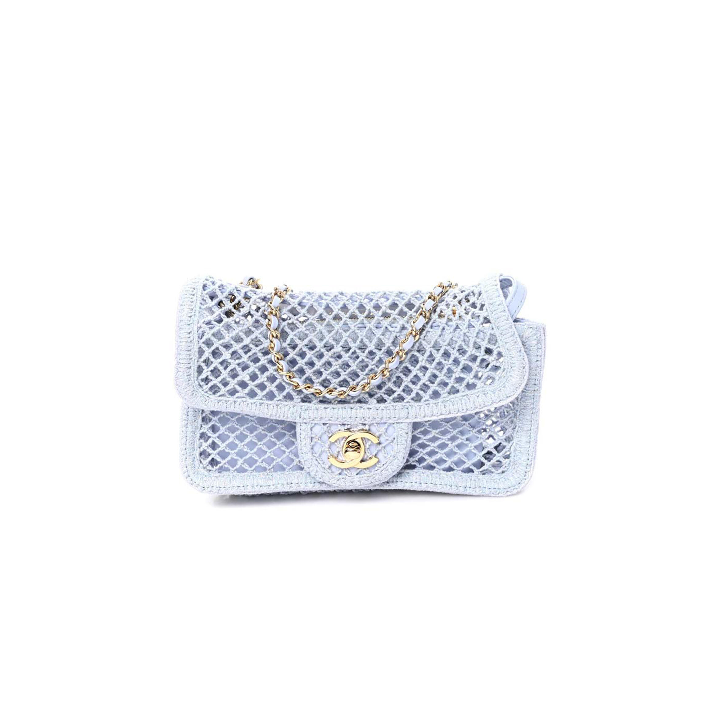 CHANEL SMALL COCO BEACH MACRAME FLAP BAG AS6156 (21*14*6cm)